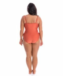 Swimwear Capriosca Rust Criss Cross One Piece