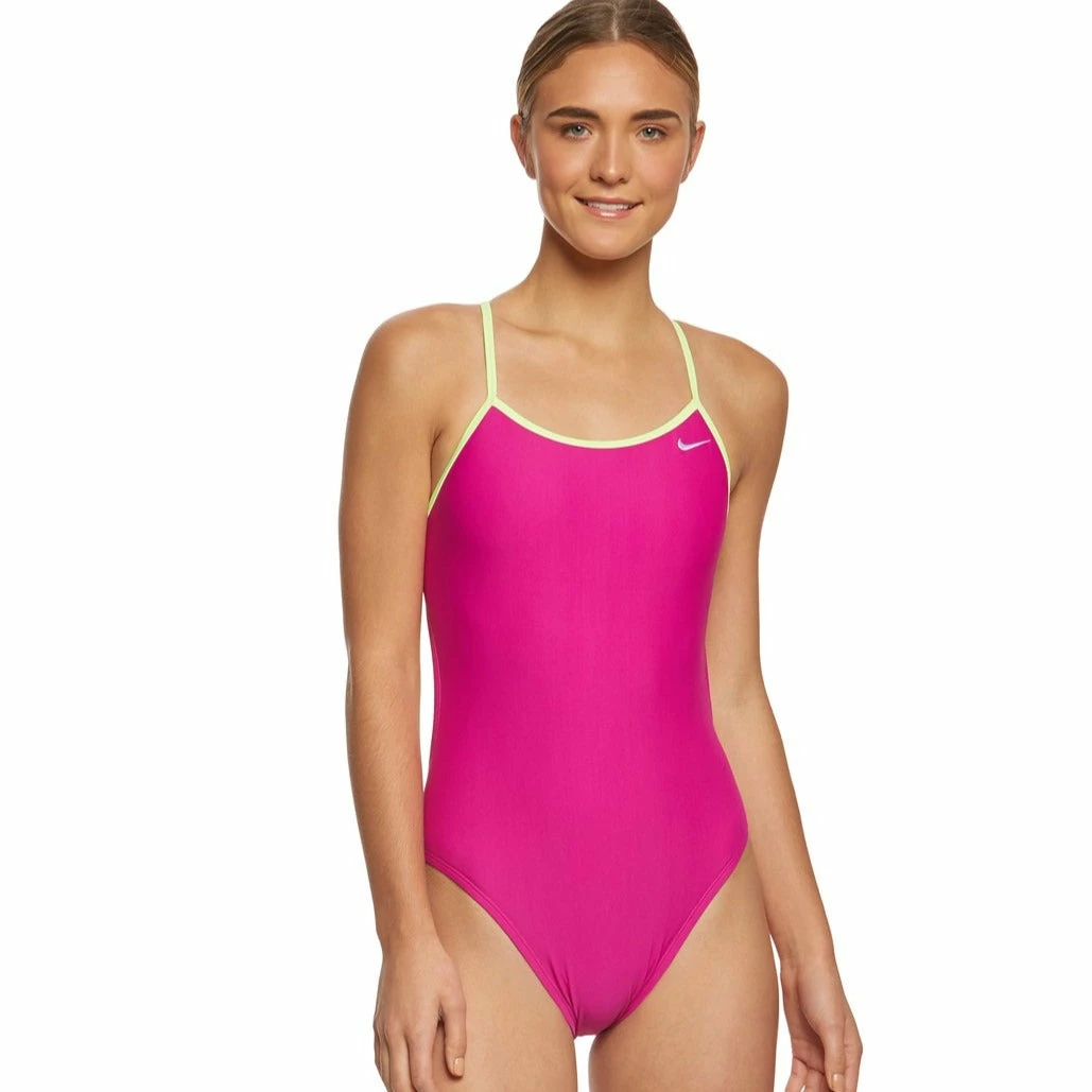 Nike Women's Solid Crossback One Piece Swimsuit 3 Nike Women's Solid Crossback One Piece Swimsuit