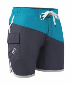 TYR Bulldog Diagonal Splice Boardshort Grey/Blue Swimwear