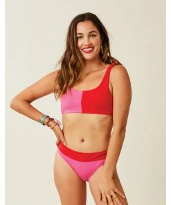 Carve Stinson Bottom: Fuchsia Swimwear