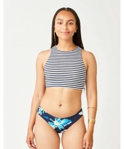 Carve Sanitas Reversible Bottom: Stargazer/Navy Stripe Swimwear