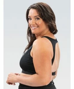 Dolfin Contemporary Swimwear Aquashape Women's Black Clasp Back Aqua Bra Swimsuit Top