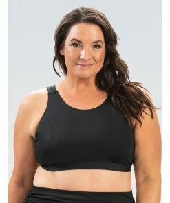 Dolfin Contemporary Swimwear Aquashape Women's Black Clasp Back Aqua Bra Swimsuit Top