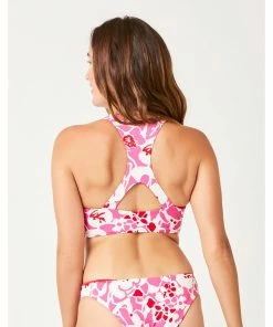 Carve Sanitas Reversible Top: Orchard/Hot Red Swimwear