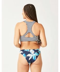 Carve Sanitas Reversible Bottom: Stargazer/Navy Stripe Swimwear