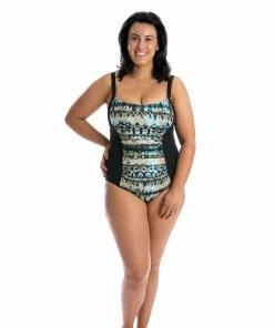 Capriosca Capriosa Ink & Water Panelled One Piece