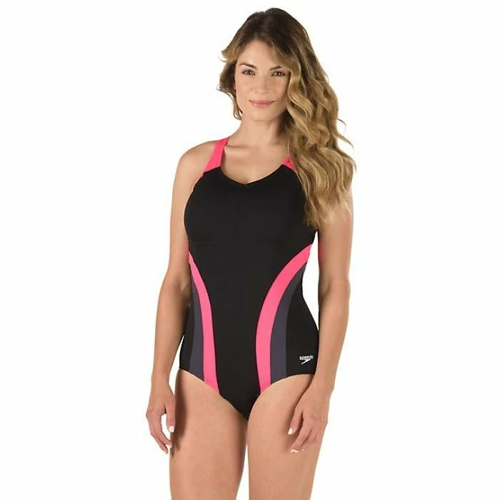 Swimwear Speedo Flow Active Chlorine Resistant One Piece Pink 3 Swimwear Speedo Flow Active Chlorine Resistant One Piece Pink
