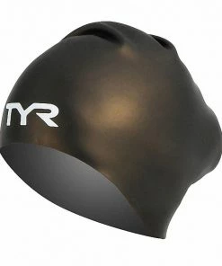 Swim Caps TYR Long Hair Wrinkle Free Silicone Cap