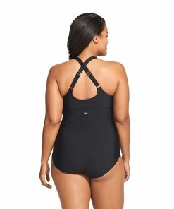 Speedo Mesh V-Neck One Piece