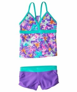 Speedo Girls Jungle Floral Boyshort Tankini Set