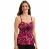 Dolfin Aquashape Womens Ikat Tie Front Tankini Top Swimwear 1 Dolfin Aquashape Womens Ikat Tie Front Tankini Top Swimwear
