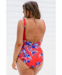 Swimwear Capriosca Cherry Blossom Scoop One Piece