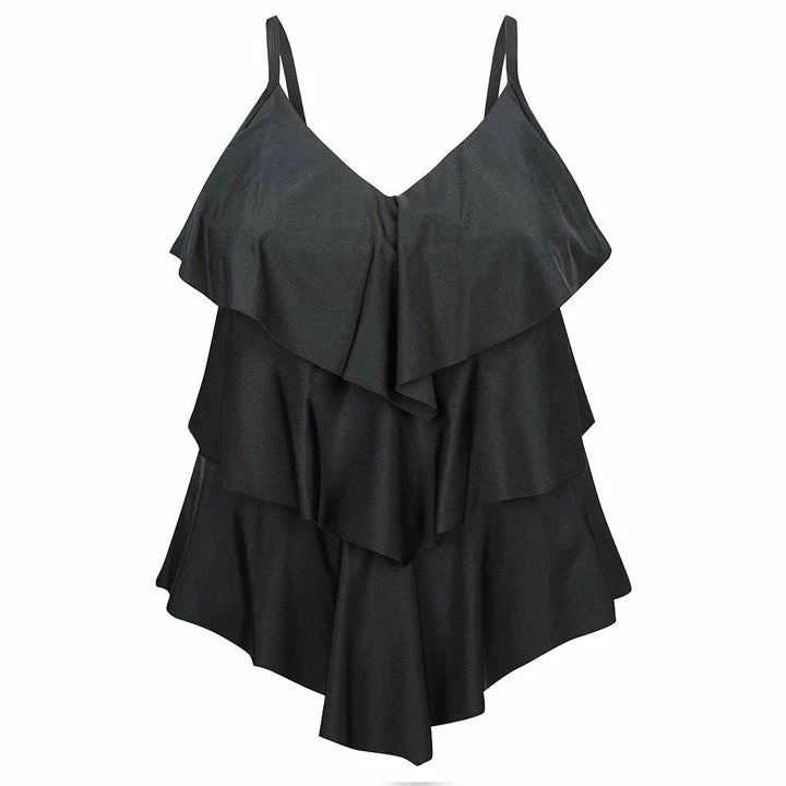 Capriosca Black 3 Tier One Piece 5 Capriosca Black 3 Tier One Piece