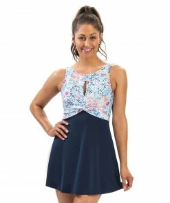 Aquatic Fitness Dolfin Aquashape Almafi Knot Front Swim Dress