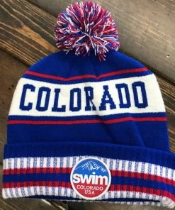 MI Sports Swim Colorado Pom Pom Beanie