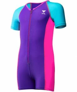 Babies & Toddlers TYR Girls Solid Thermal Suit- Purple/Pink