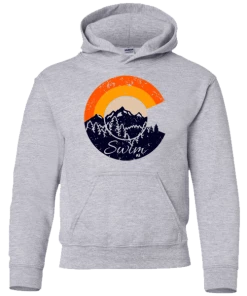 MI Sports Hoodies & Sweatshirts Swim Colorado Mountain C Retro Cotton Hoody