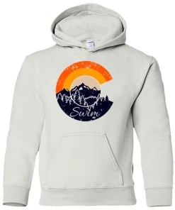 MI Sports Hoodies & Sweatshirts Swim Colorado Mountain C Retro Cotton Hoody