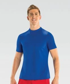 Dolfin Men's Mock Neck Short Sleeve Rash Guard