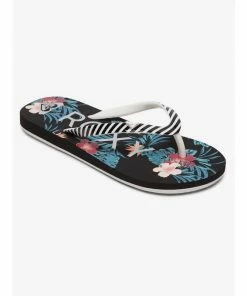 Girls Roxy Girl Pebbles VI Flip Flop-BK5