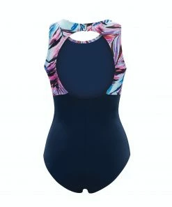 Dolfin Aquashape Wysteria High Neck Clasp Back One Piece Swimsuit Aquatic Fitness