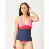 Carve Dahlia Tankini: Fuchsia W. Navy Swimwear 2 Carve Dahlia Tankini: Fuchsia W. Navy Swimwear