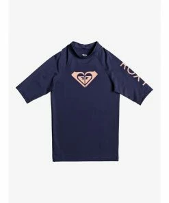 Roxy Girls Whole Hearted Short Sleeve Rashguard