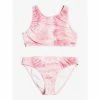 Kid's New Arrivals Roxy Girls 7-16 Colors Reflection Crop Top Bikini Set