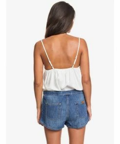 Roxy Go To The Beach Elasticized Denim Shorts Swimwear