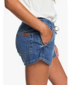 Roxy Go To The Beach Elasticized Denim Shorts Swimwear