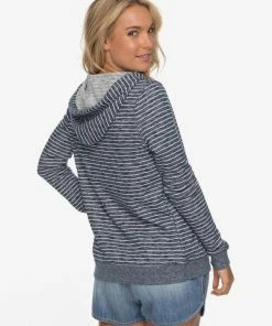 Roxy Trippin Stripe Zip-Up Hoodie Tops