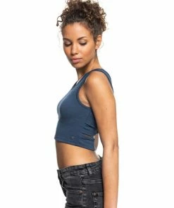 MI Sports Roxy Good Keepsake Cropped Tank Top Tops