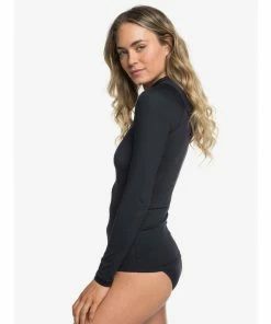 Roxy Essentials Long Sleeve Hooded Zip Rashguard