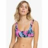 Roxy Tropical Oasis Smocked Bralette Bikini Top Missy Swimwear 2 Roxy Tropical Oasis Smocked Bralette Bikini Top Missy Swimwear