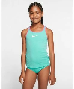 Nike Girls Solid Racerback Tankini Set 9 Nike Girls Solid Racerback Tankini Set