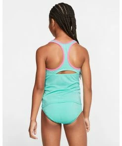 Nike Girls Solid Racerback Tankini Set 10 Nike Girls Solid Racerback Tankini Set