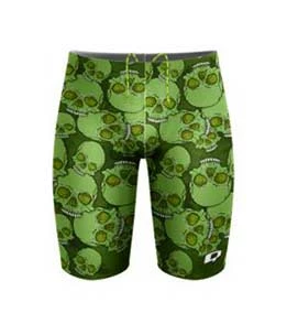Q Swimwear Green Skulls Jammer 8 Q Swimwear Green Skulls Jammer