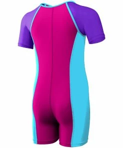 TYR Girls Solid Thermal Suit- Purple/Pink