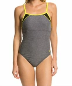 Speedo Heathered Clip Back One Piece Swimwear