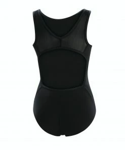 Dolfin Aquashape Black Power Mesh V-2 Back One Piece Swimsuit