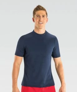 Dolfin Men's Mock Neck Short Sleeve Rash Guard